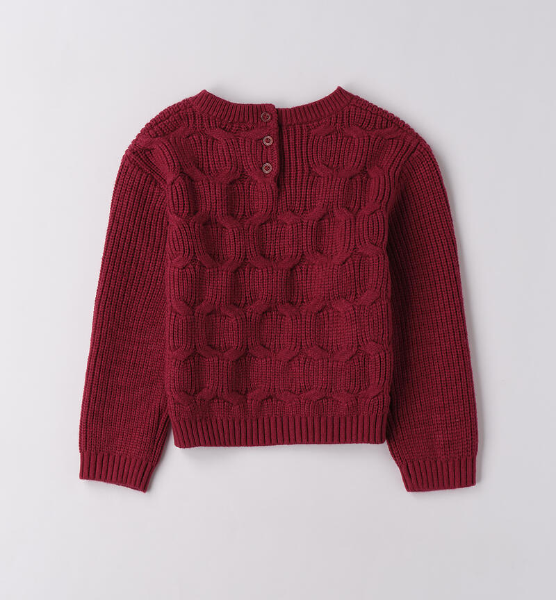 Maglione da bambina  SANGRIA SCURO-2655