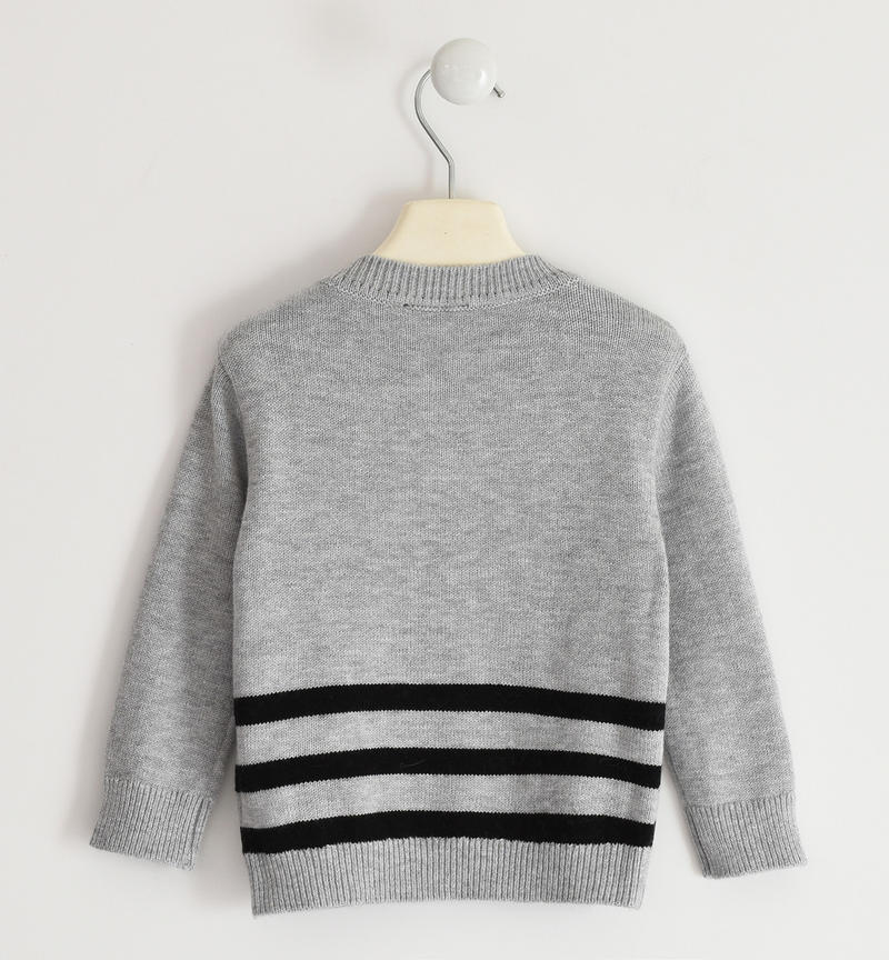 Sarabanda boy's knit sweater from 9 months to 8 years GRIGIO MELANGE-8992