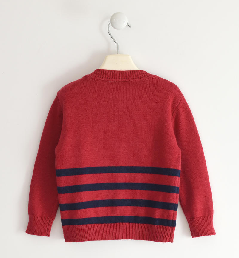 Sarabanda boy's knit sweater from 9 months to 8 years ROSSO-2259
