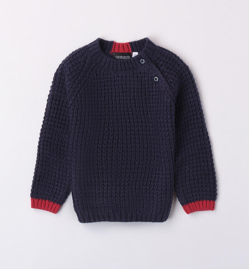 Sarabanda winter jumper for boys from 9 months to 8 years NAVY-3854