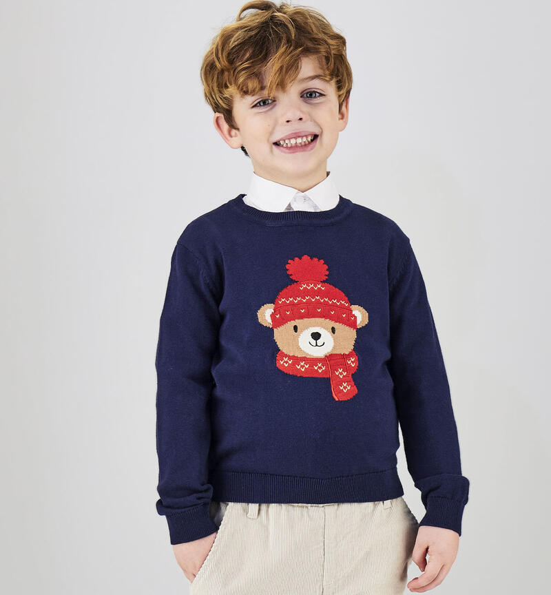 Kids' Christmas sweater NAVY-3854