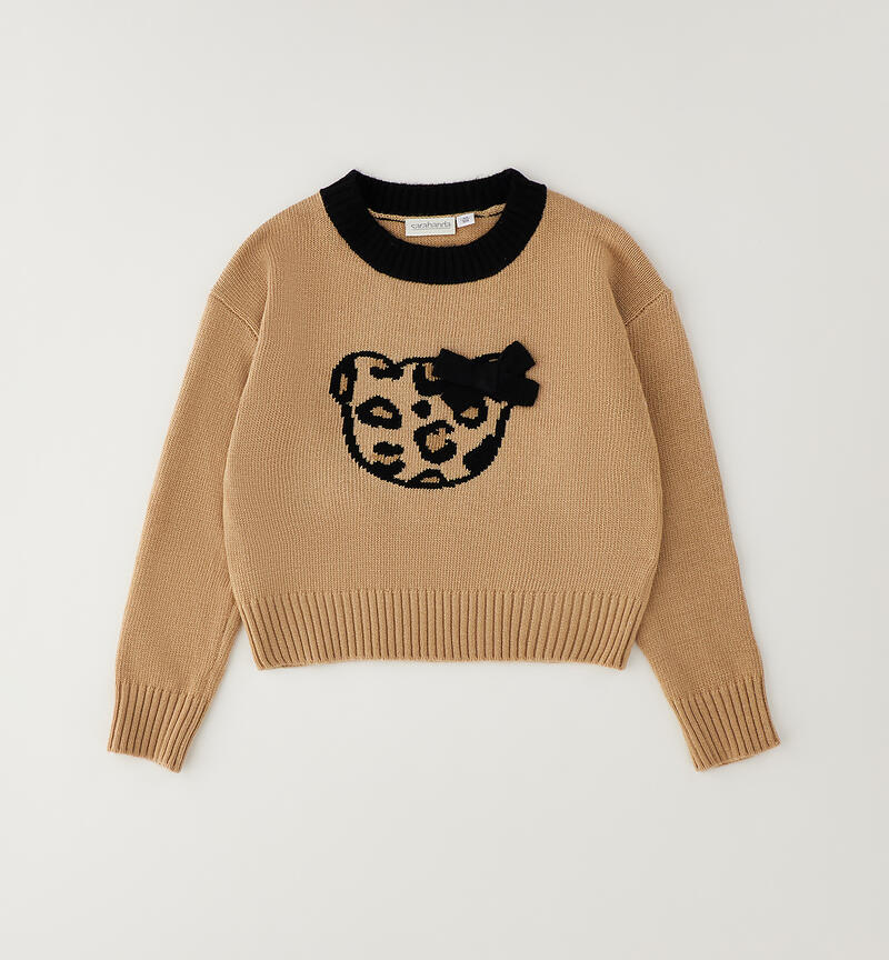 Sarabanda sweater for girls BEIGE-0734