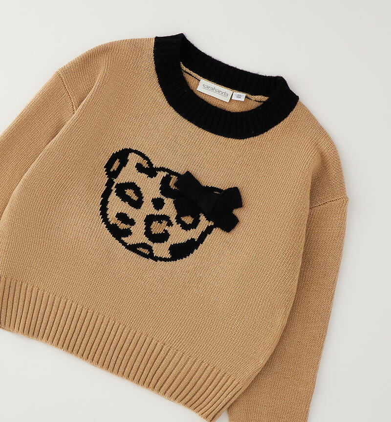 Sarabanda sweater for girls BEIGE-0734