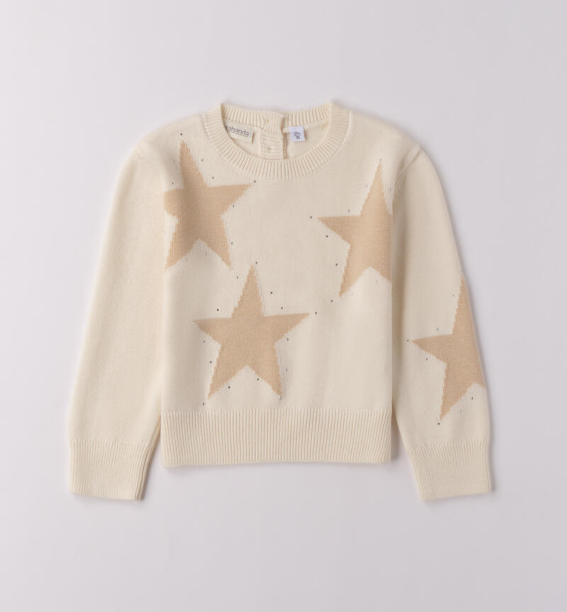 Maglione Sarabanda da bambina CREMA-0921