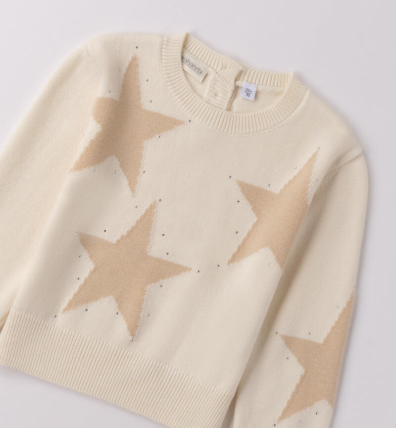 Maglione Sarabanda da bambina CREMA-0921