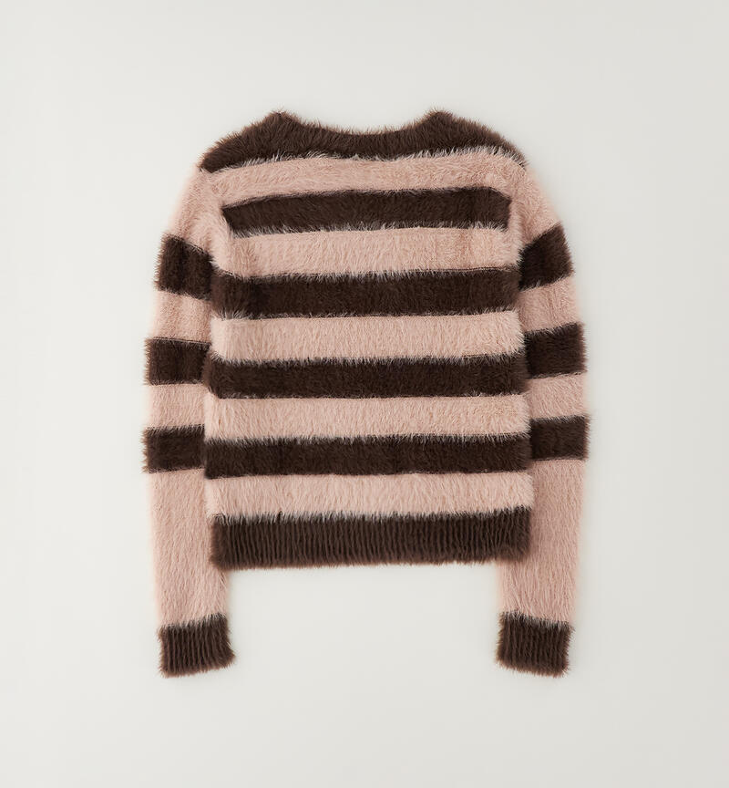 Maglione teddy ragazza MARRONE-1243