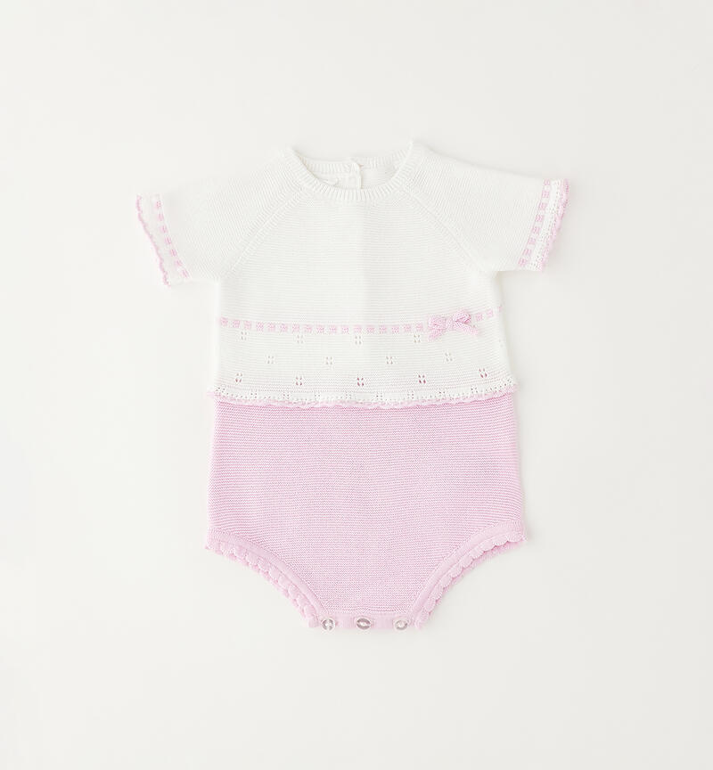 Newborn summer romper BIANCO-0113