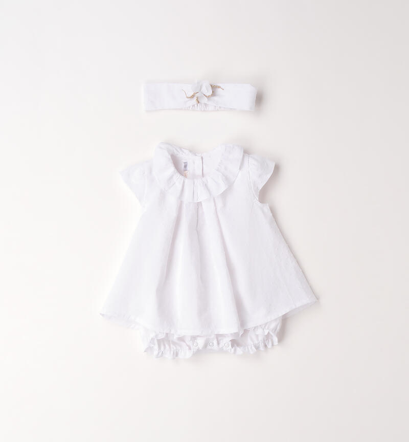 Minibanda baby romper BIANCO-0113