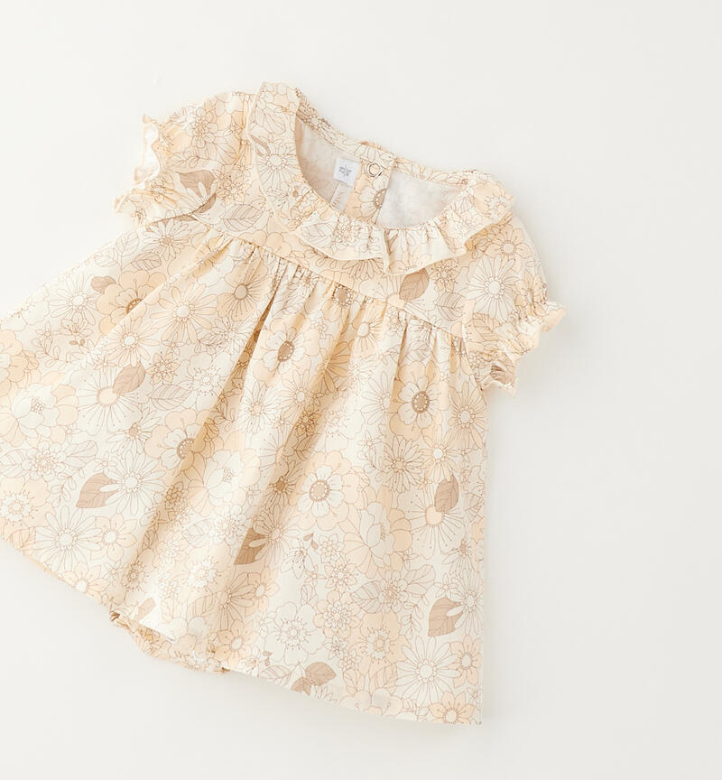 Summer baby romper PANNA-ECRU'-6BZM