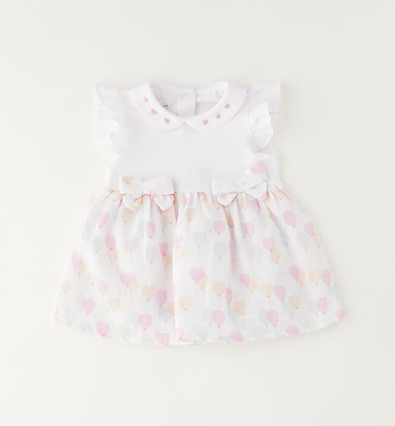 Pagliaccetto neonata Minibanda BIANCO-ROSA-6BZV