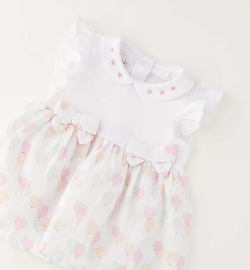 Pagliaccetto neonata Minibanda BIANCO-ROSA-6BZV
