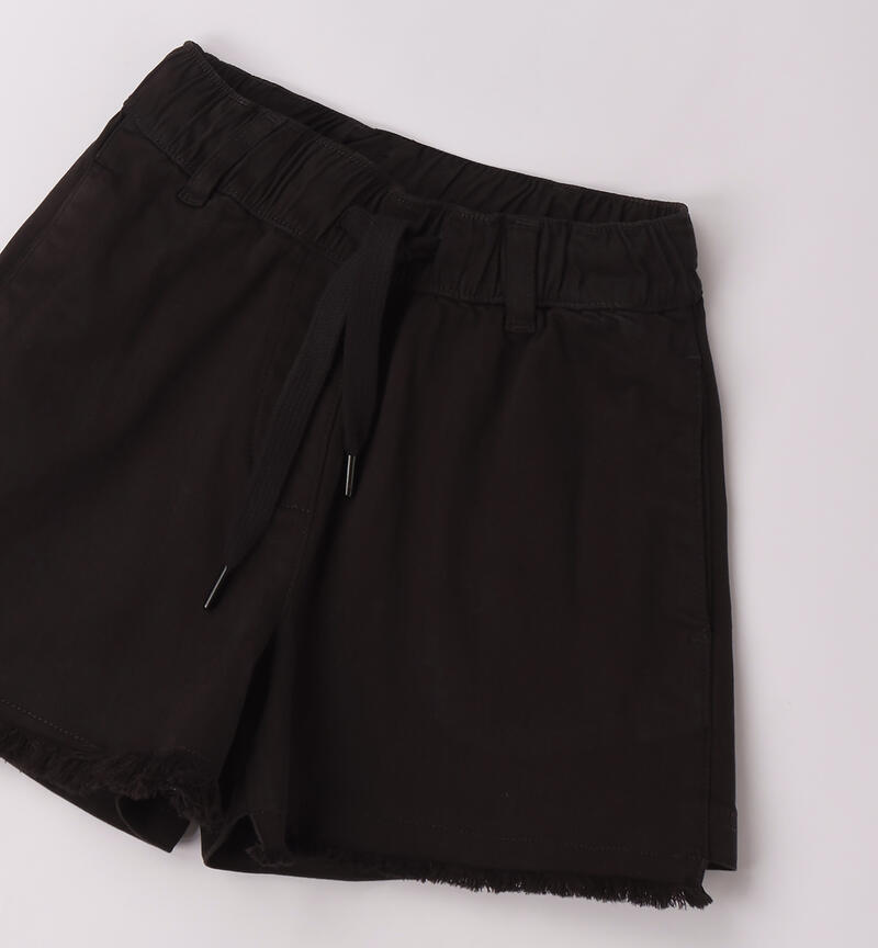 Pantaloncini da ragazza NERO-0658
