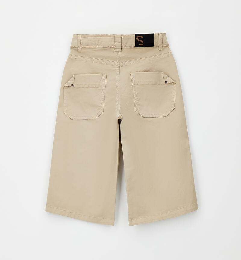 Pantaloncini ragazzo modello basket BEIGE-0471