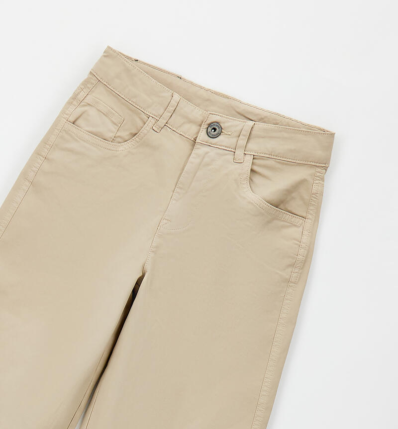 Pantaloncini ragazzo modello basket BEIGE-0471