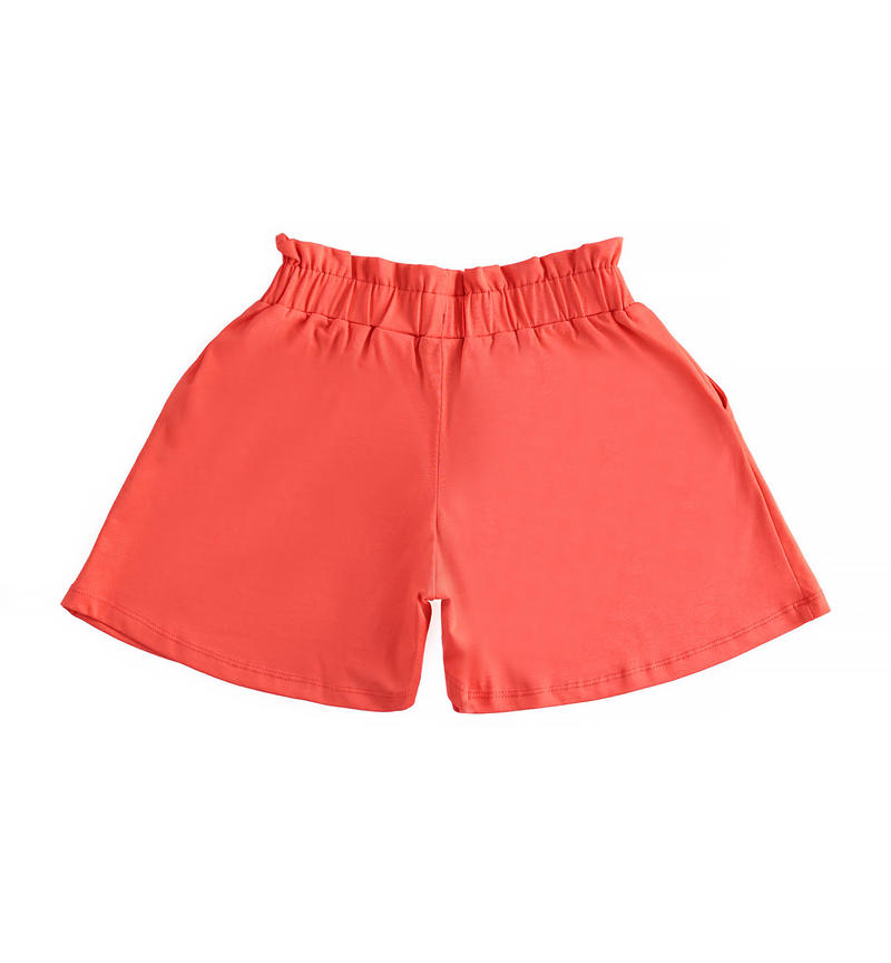 Sarabanda high-waisted shorts for girls from 8 to 16 years ROSSO-2152
