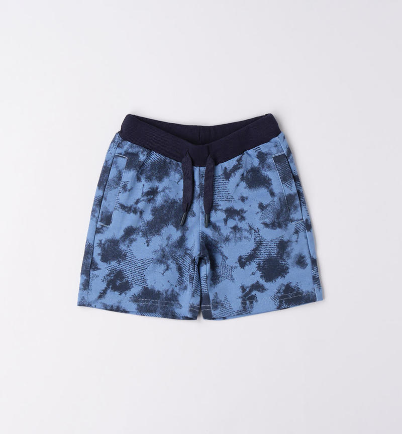 Sarabanda tie-dye shorts for boys from 9 months to 8 years BIANCO-NAVY-6VG9