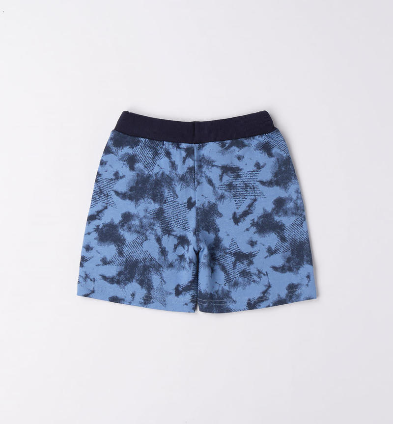 Sarabanda tie-dye shorts for boys from 9 months to 8 years BIANCO-NAVY-6VG9