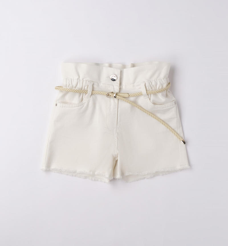 Sarabanda shorts with belt for girls from 8 to 16 years PANNA-0112