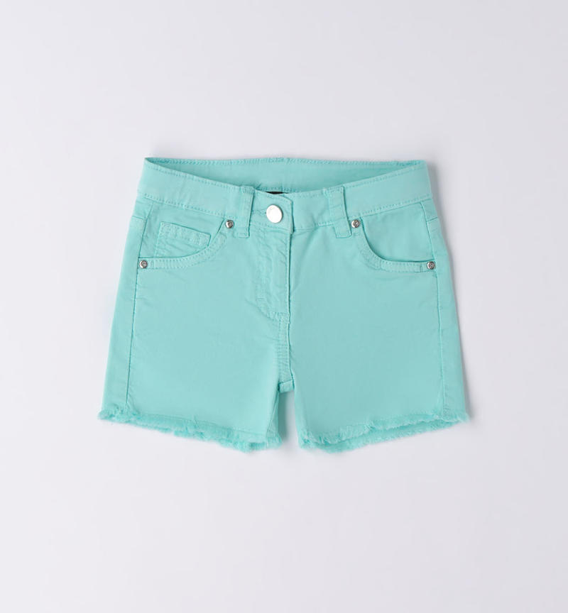 Sarabanda slim fit shorts for girls from 9 months to 8 years VERDE MENTA-4431