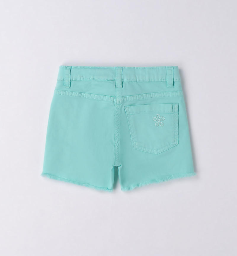 Sarabanda slim fit shorts for girls from 9 months to 8 years VERDE MENTA-4431