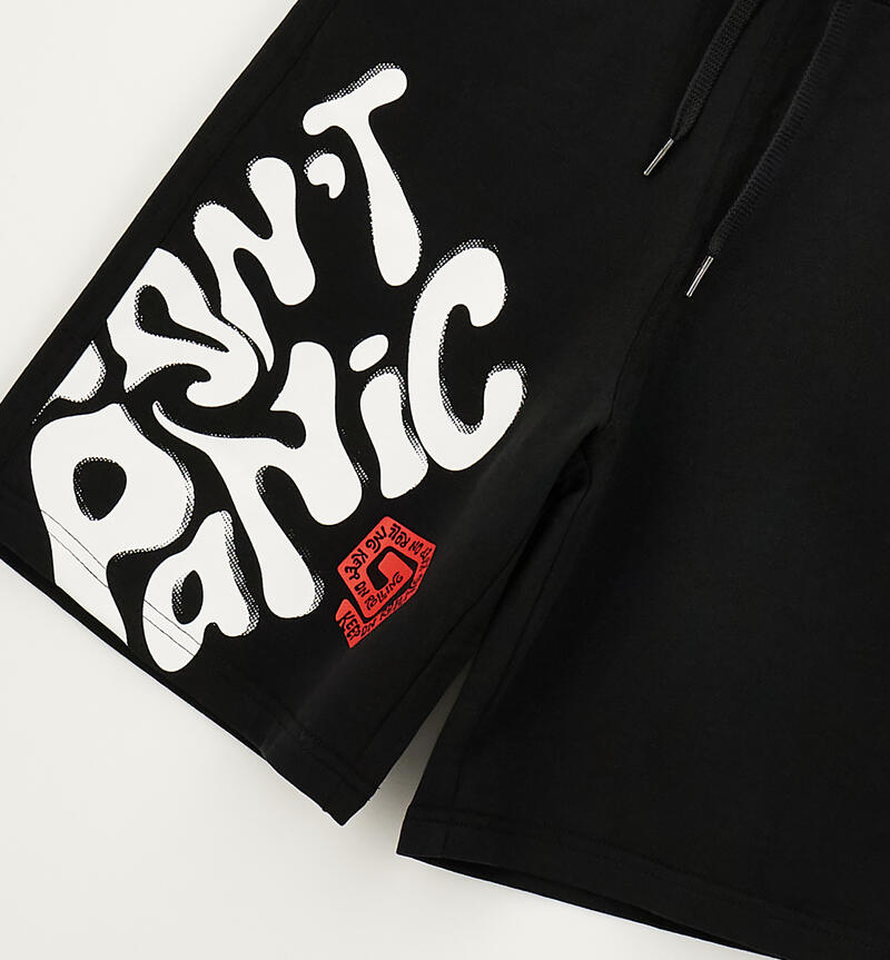 Pantaloncino tuta ragazzo NERO-0658