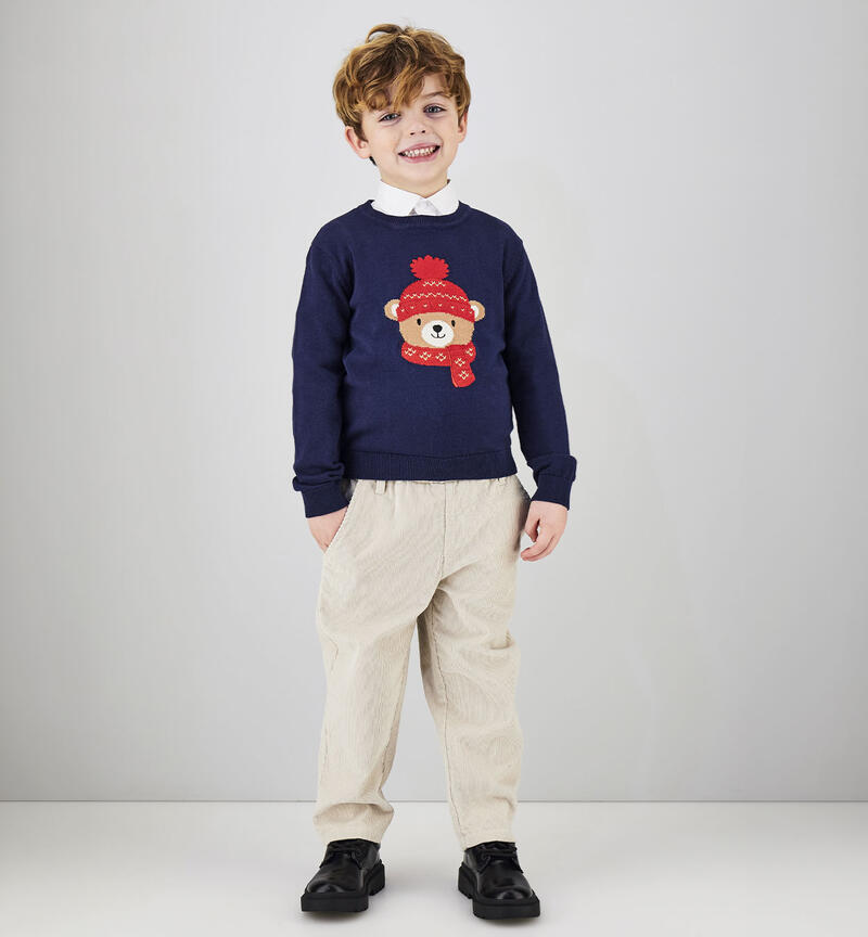 Pantalone 100% cotone bambino BEIGE-0421