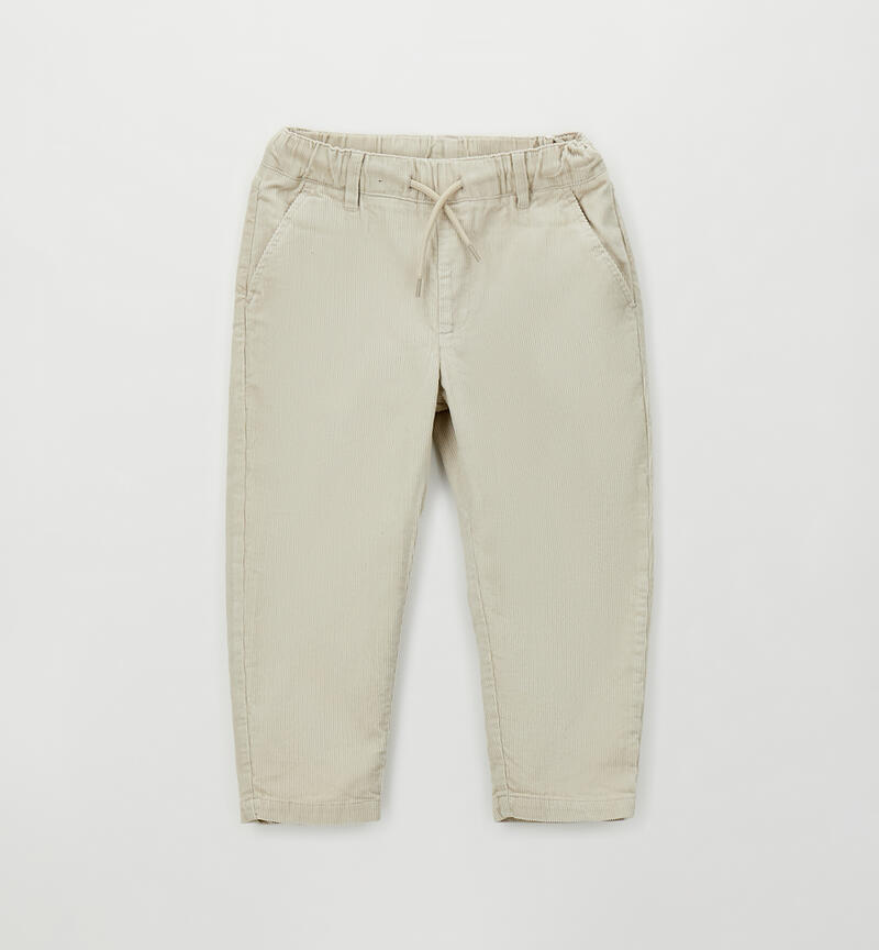 Pantalone 100% cotone bambino BEIGE-0421