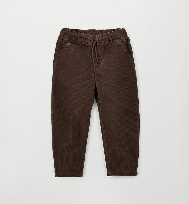 Pantalone 100% cotone bambino BROWN-0852