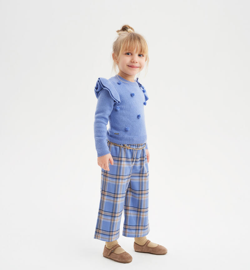 Sarabanda checked trousers for girls from 9 months to 8 years AVION-3621