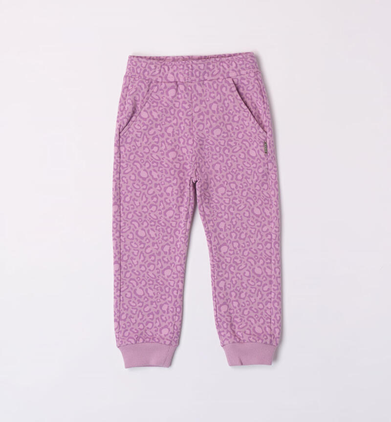 Sarabanda animal print trousers for girls from 9 months to 8 years LILLA-LILLA-6K02