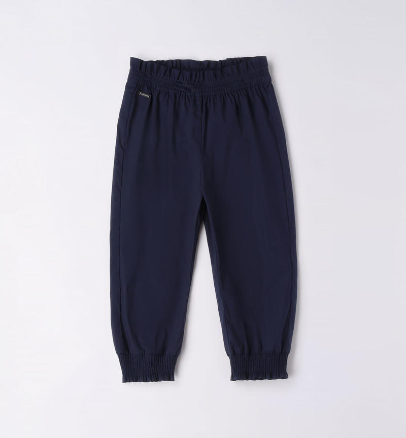 Sarabanda trousers with elastic for girls from 9 months to 8 years NAVY-3854