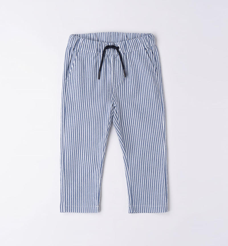 Sarabanda drawstring trousers for boys from 9 months to 8 years BLU INDIGO-3647