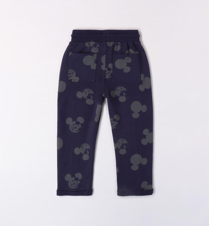 Sarabanda blue Mickey Mouse trousers for boys from 3 to 8 years NAVY-AVION-6ADB