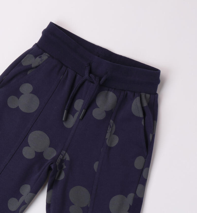 Sarabanda blue Mickey Mouse trousers for boys from 3 to 8 years NAVY-AVION-6ADB