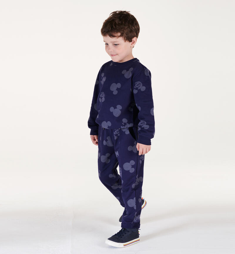 Pantalone blu Topolino per bambino da 3 a 8 anni Sarabanda NAVY-AVION-6ADB