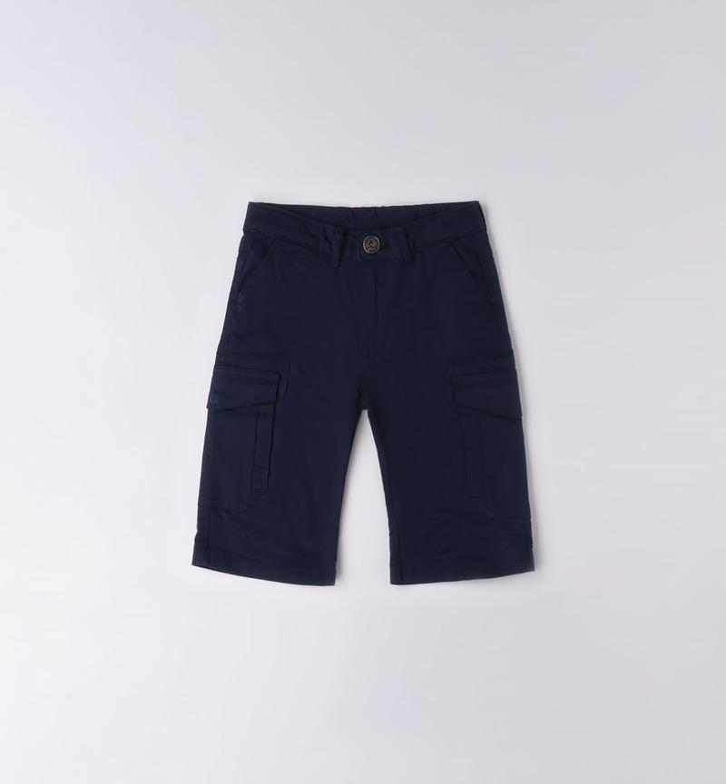 Sarabanda cargo shorts for boys from 8 to 16 years NAVY-3854