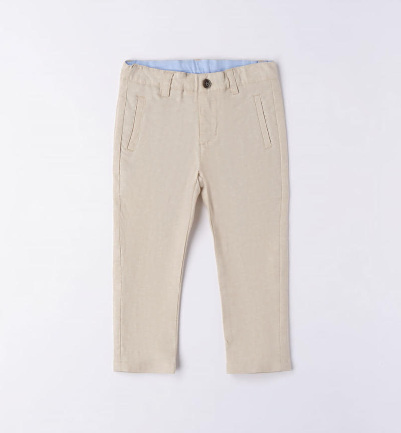 Pantalone cerimonia bambino da 9 mesi a 8 anni Sarabanda BEIGE-0435