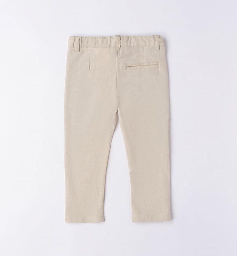 Pantalone cerimonia bambino da 9 mesi a 8 anni Sarabanda BEIGE-0435