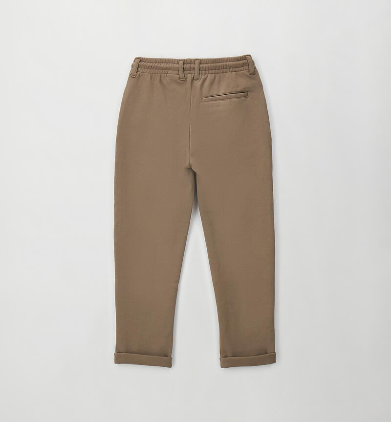 Pantalone cerimonia ragazzo MARRONE-0621