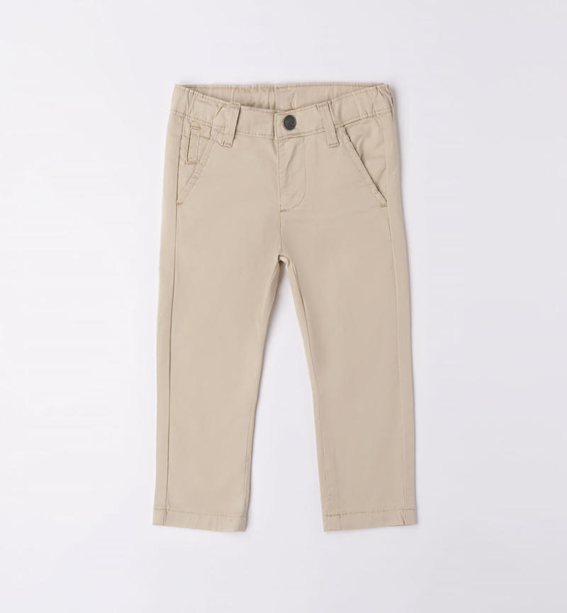 Sarabanda classic trousers for boys from 9 months to 8 years BEIGE-0435