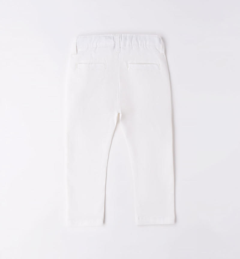 Pantalone classico bambino da 9 mesi a 8 anni Sarabanda BIANCO-0113