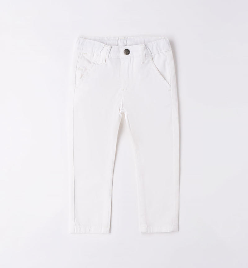 Pantalone classico bambino da 9 mesi a 8 anni Sarabanda BIANCO-0113