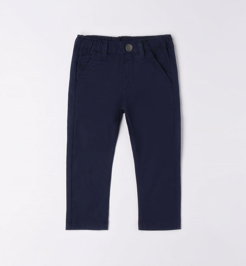 Sarabanda classic trousers for boys from 9 months to 8 years NAVY-3854