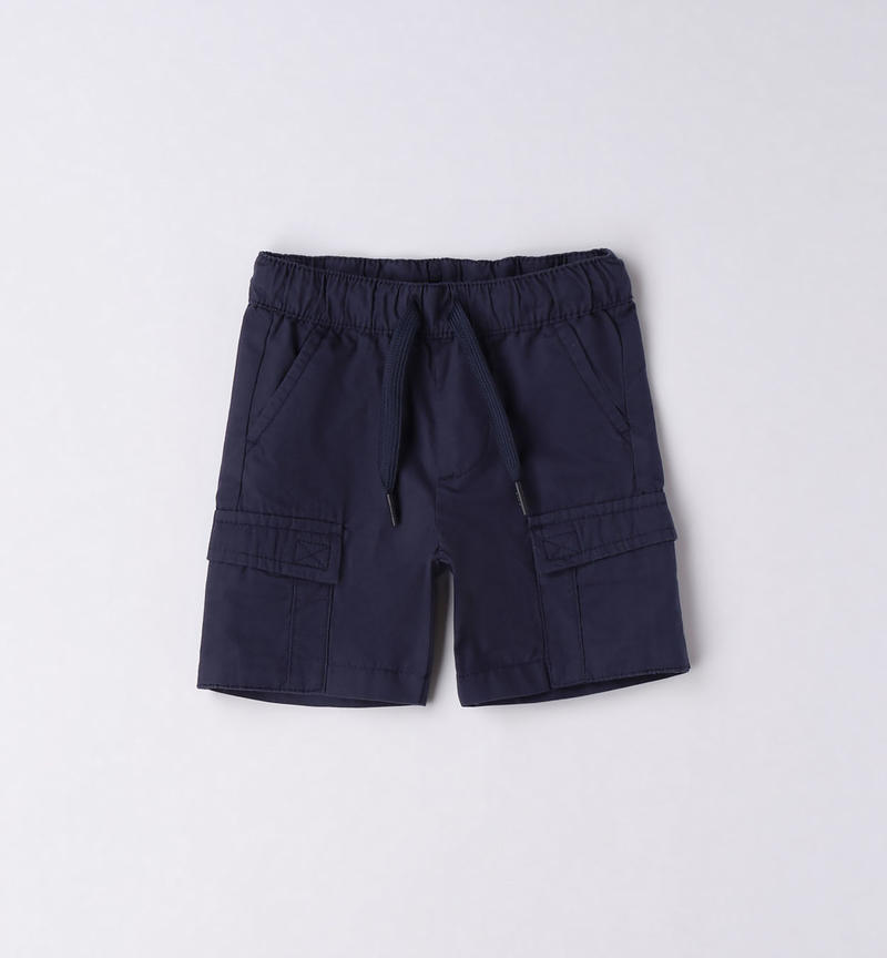 Sarabanda 100% cotton shorts for boys from 9 months to 8 years NAVY-3854
