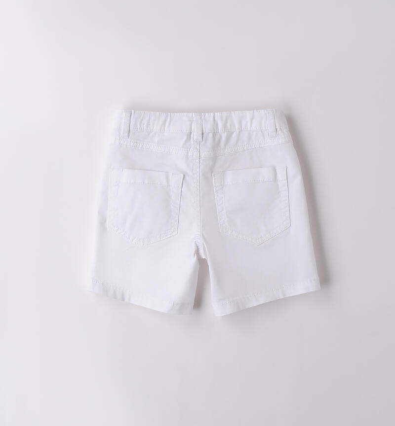 Pantalone corto bambino BIANCO-0113