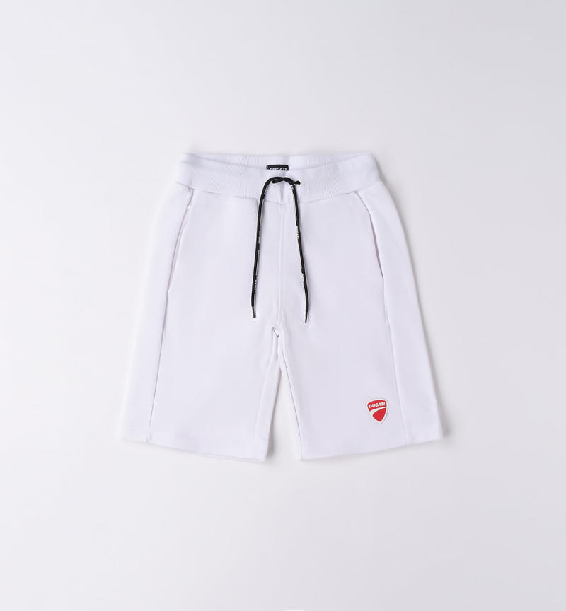 Ducati shorts for boys from 3 to 16 years BIANCO-0113