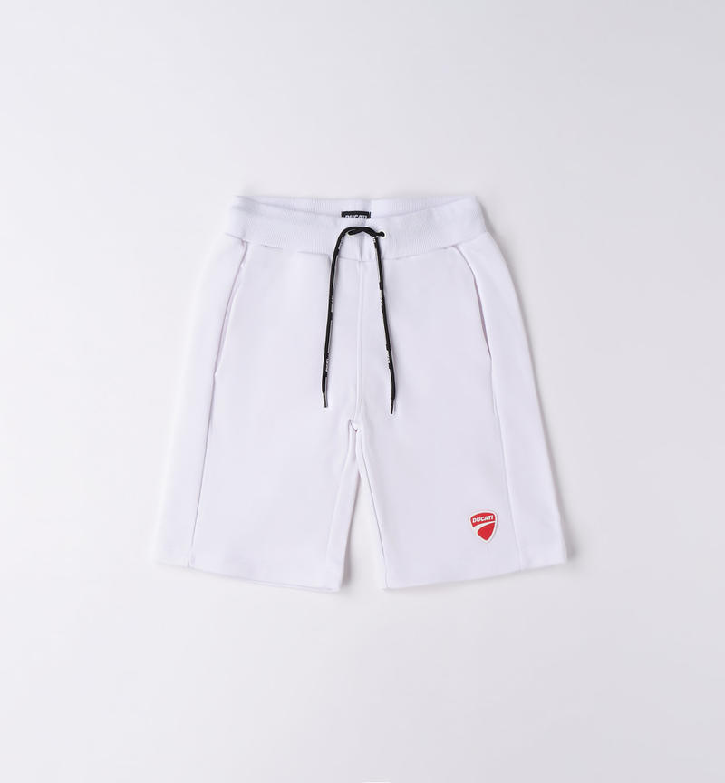 Pantalone corto bambino Ducati da 3 a 16 anni BIANCO-0113