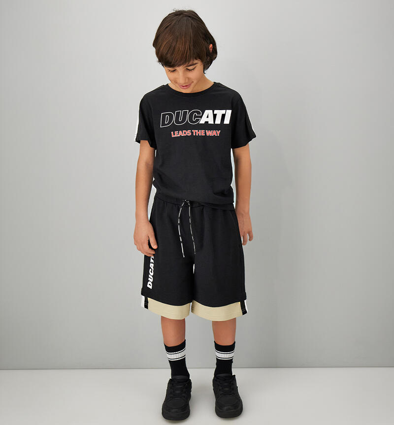 Pantalone corto bambino Ducati NERO-0658