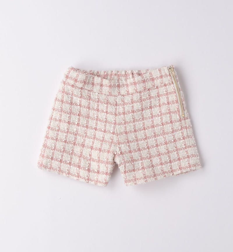 Sarabanda Chanel shorts for girls from 9 months to 8 years ROSA CHIARO-2617