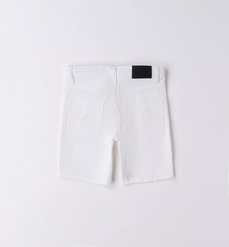 Pantalone corto cotone per bambino da 9 mesi a 8 anni Sarabanda BIANCO-0113